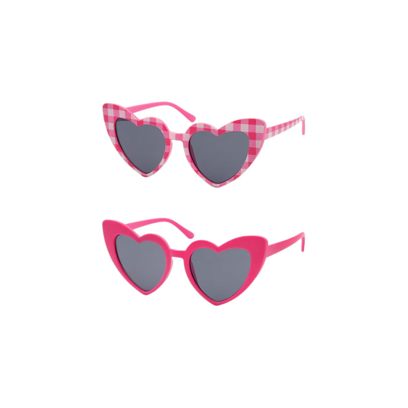 2 Pack Heart Sunglasses