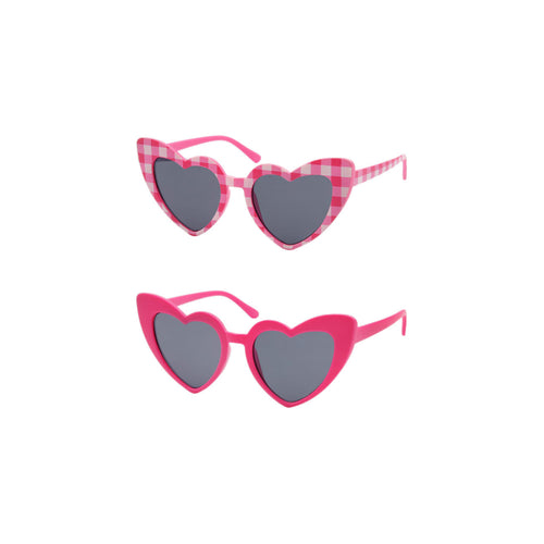 2 Pack Heart Sunglasses