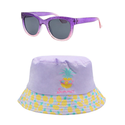 Purple Sparkle Shade with Pineapple Bucket Hat