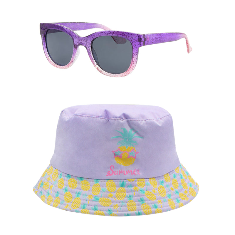 Purple Sparkle Shade with Pineapple Bucket Hat