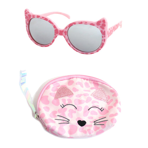 Cat Eye Shades | Pink & Bag Combo