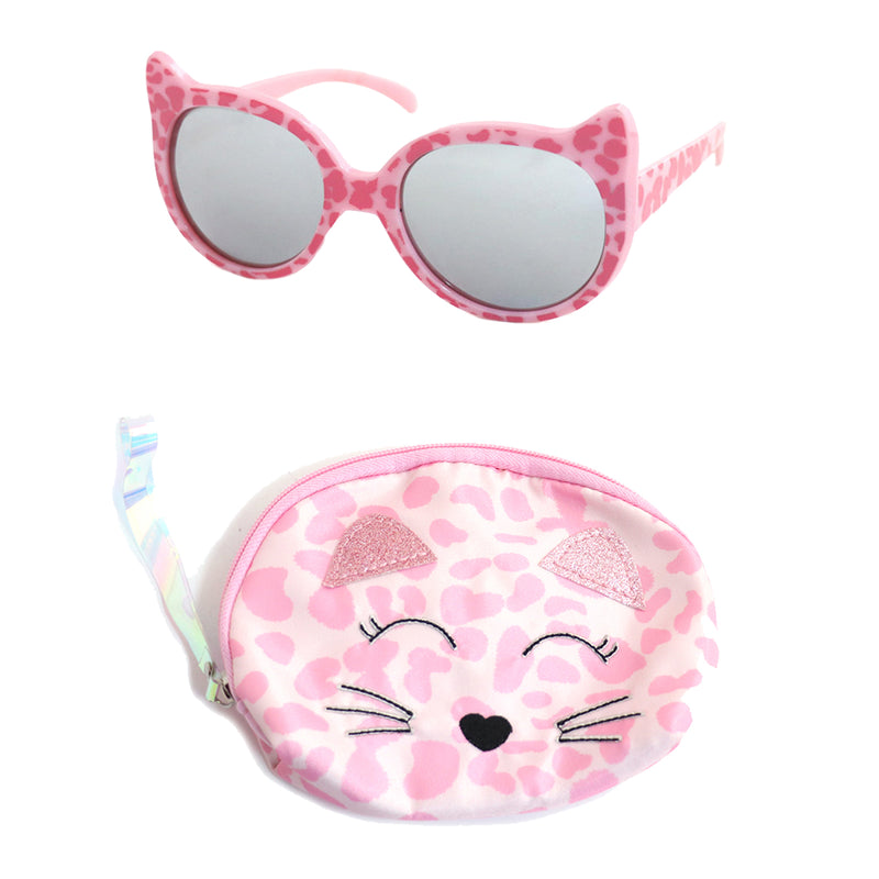 Cat Eye Shades | Pink & Bag Combo