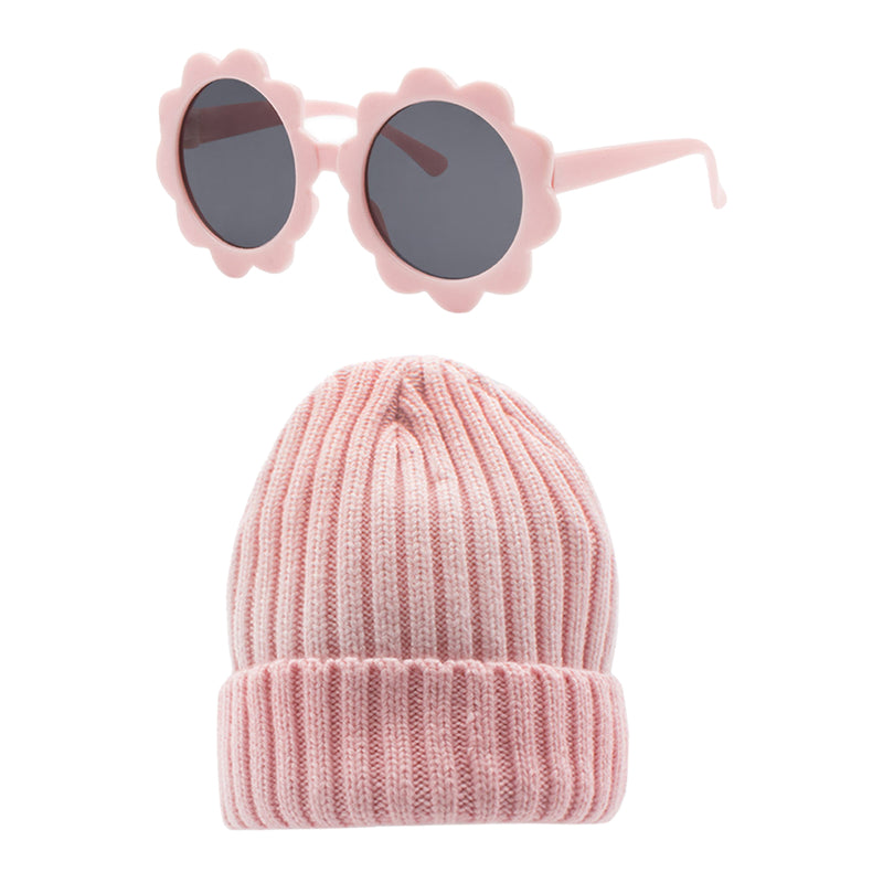 Flower Pink Shades & Beanie Combo