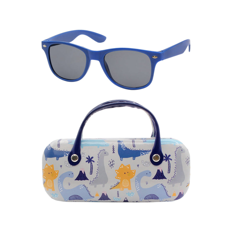 Classic Blue Sunglasses with Dino Case